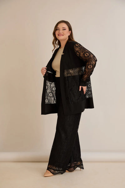 Compleu mărime mare elegant de sărbătoare din dantelă