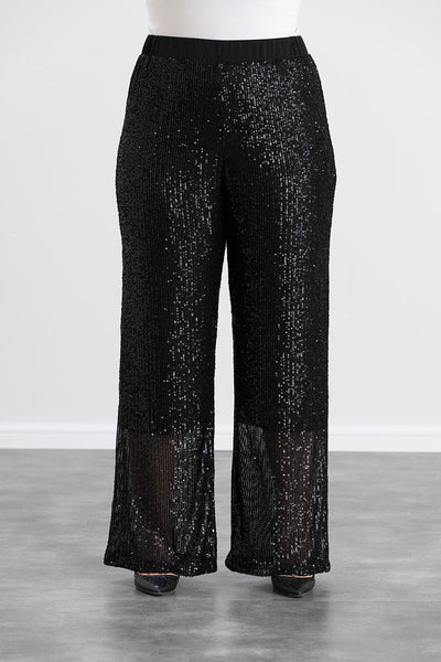 Pantalon marime mare din paiete