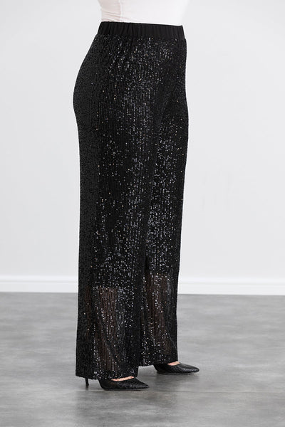 Pantalon marime mare din paiete