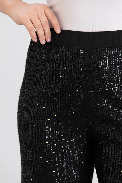 Pantalon marime mare din paiete
