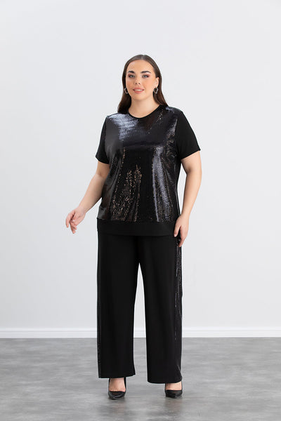 Set formal marime mare din 2 piese - bluza si pelerina