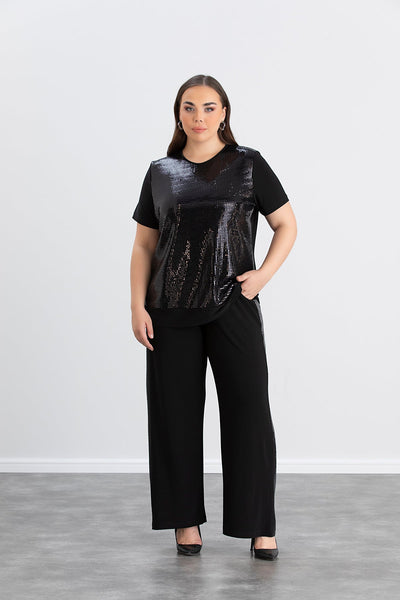 Set formal marime mare din 2 piese - bluza si pelerina