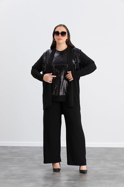 Set formal marime mare din 2 piese - bluza si pelerina