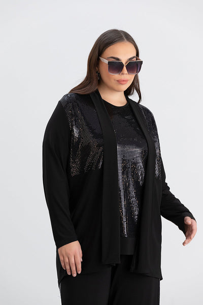 Set formal marime mare din 2 piese - bluza si pelerina
