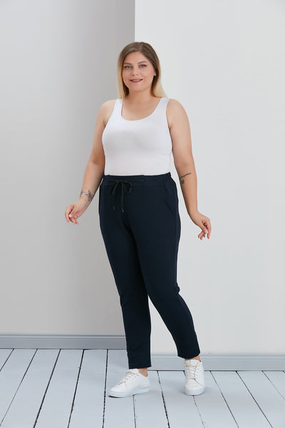 Pantalon sport marime mare Daily -albastru inchis