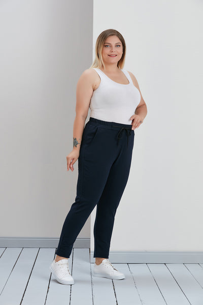 Pantalon sport marime mare Daily -albastru inchis