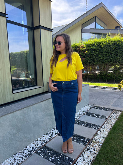 Fusta din denim marime mare - denim