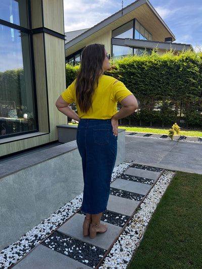 Fusta din denim marime mare - denim