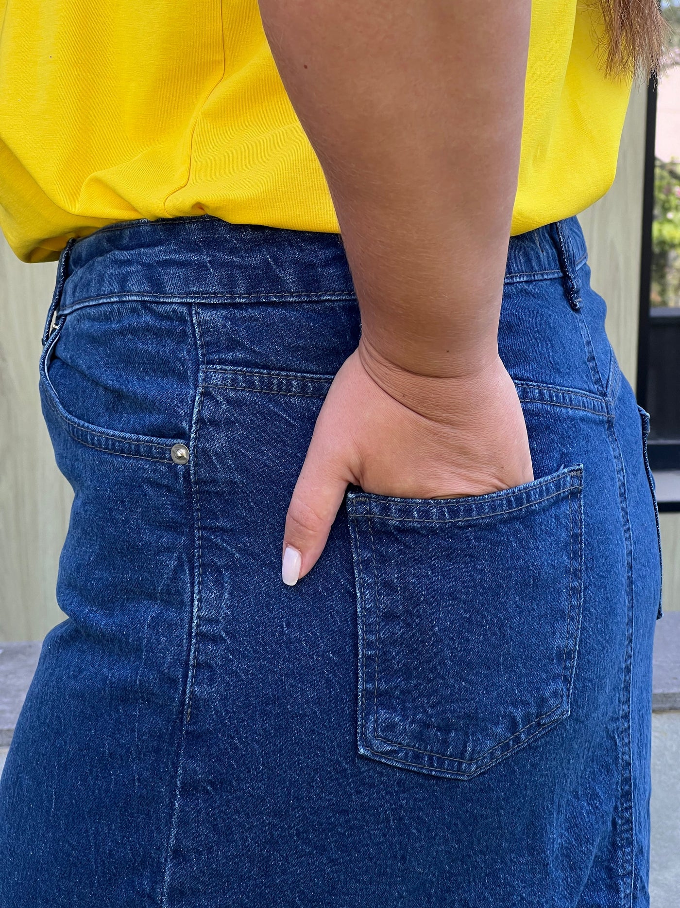 Fusta din denim marime mare - denim