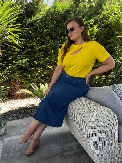 Fusta din denim marime mare - denim