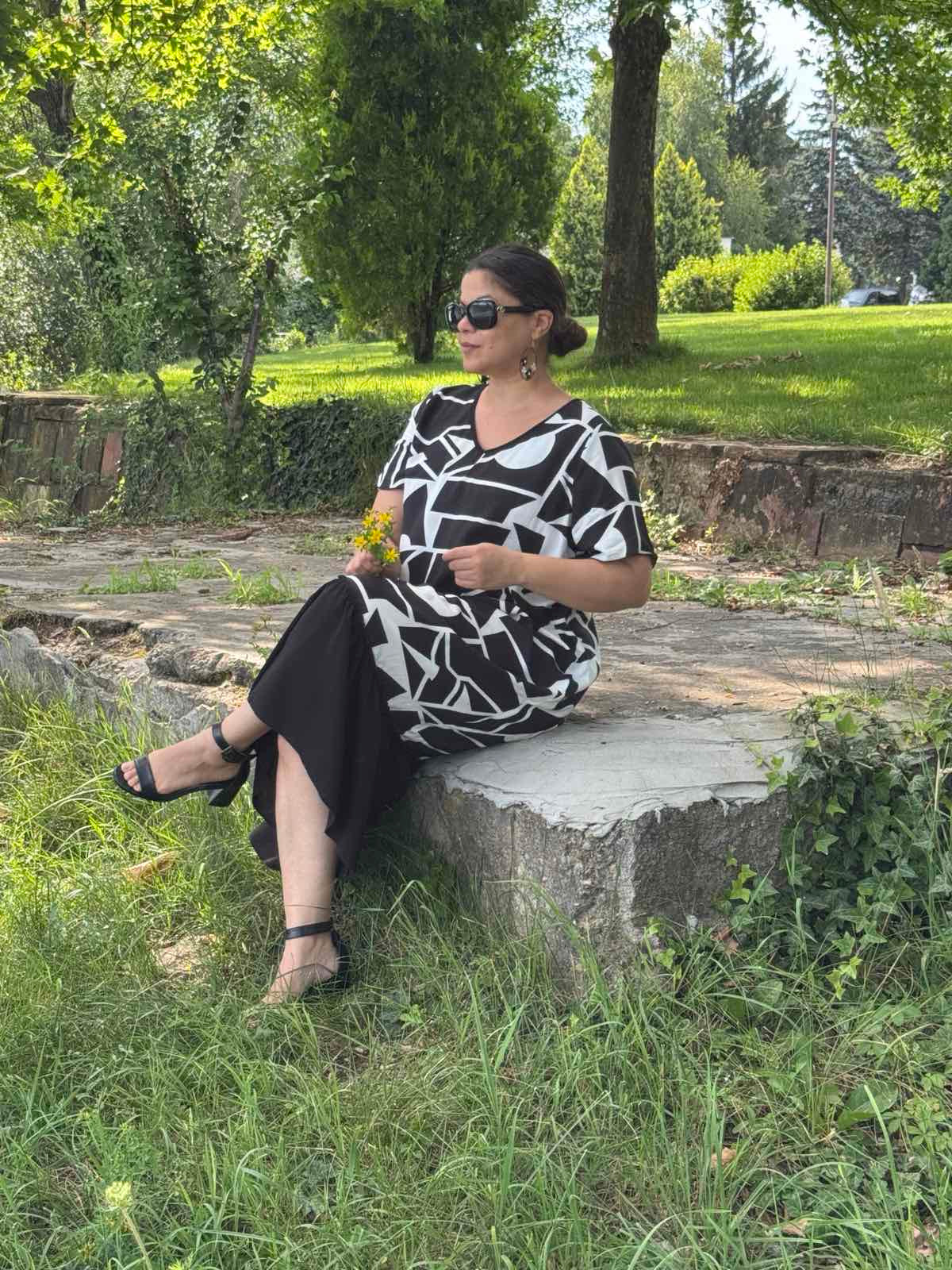 Rochie lunga marime mare cu volan