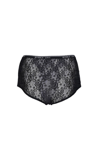 Bikini marimi mari de lux din dantela - negru