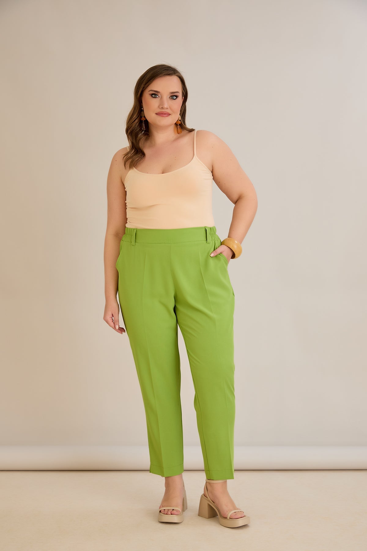 Pantaloni marimi mari elastici de vara - mar