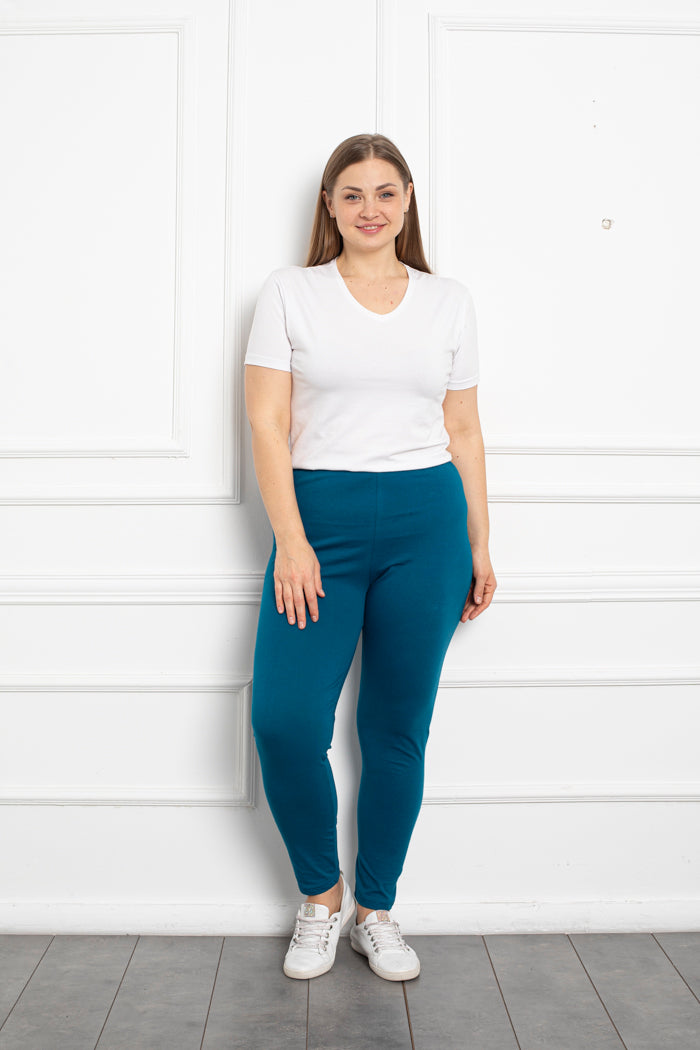 Colant marime mare din bumbac cu sold pana la 150 cm. - turcoaz