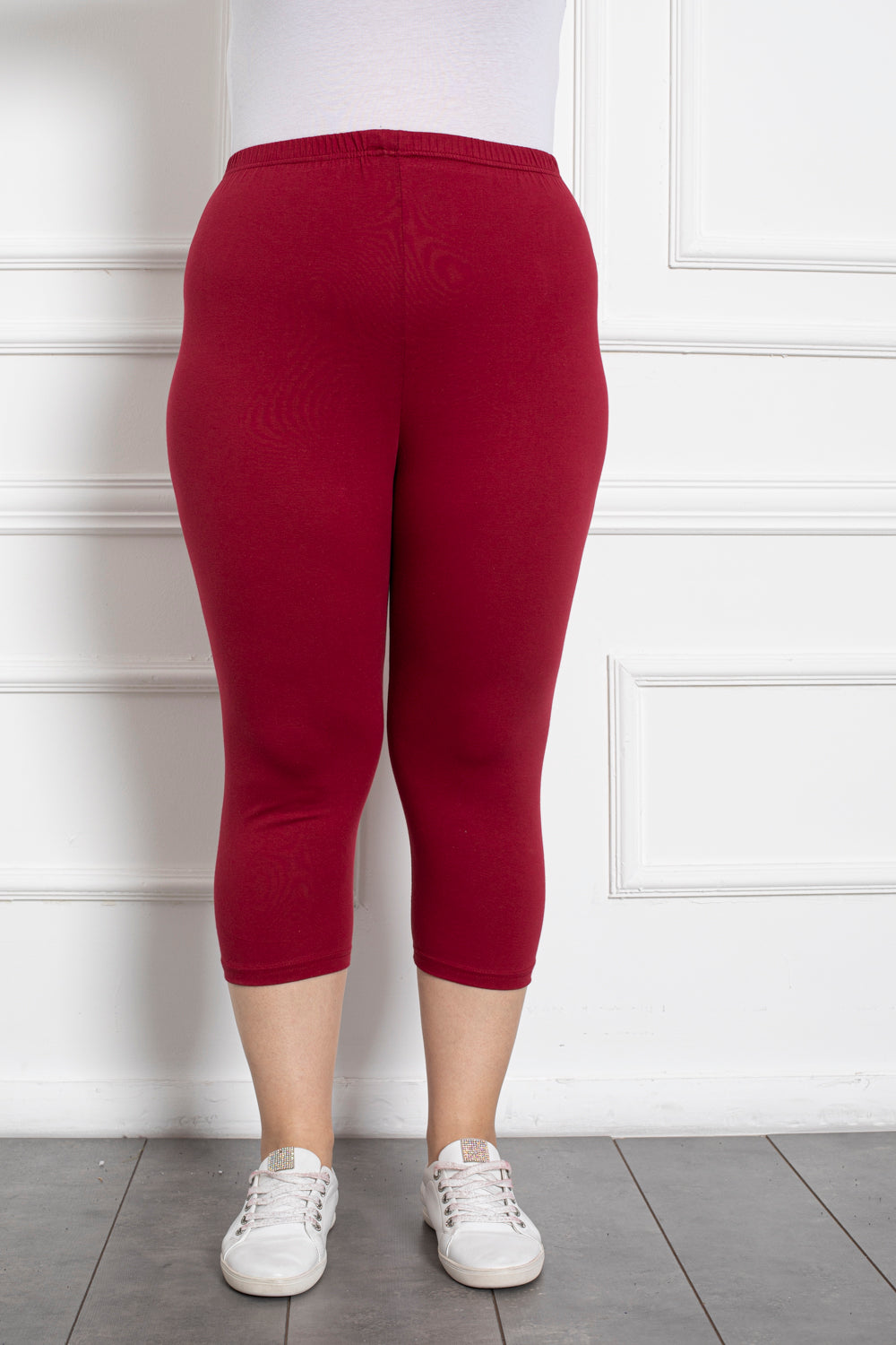 Colant marime mare din bumbac trei sferturi cu sold pana la 160 cm. - rosu
