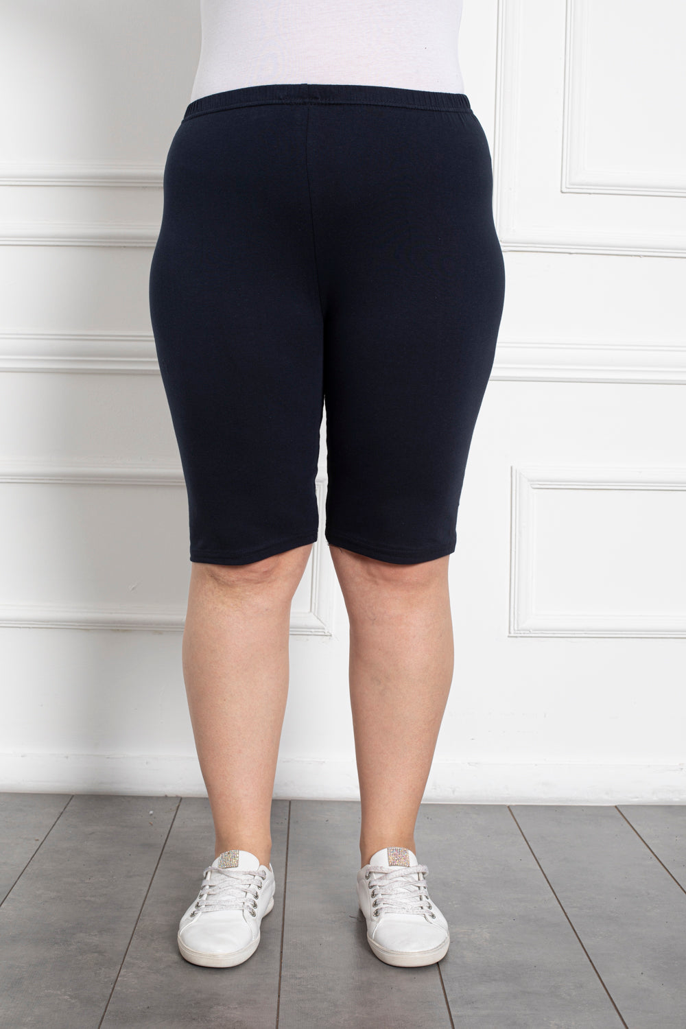 Colant marime mare scurt din bumbac cu sold pana la 160 cm. - albastru inchis