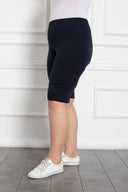 Colant marime mare scurt din bumbac cu sold pana la 160 cm. - albastru inchis