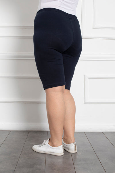 Colant marime mare scurt din bumbac cu sold pana la 160 cm. - albastru inchis