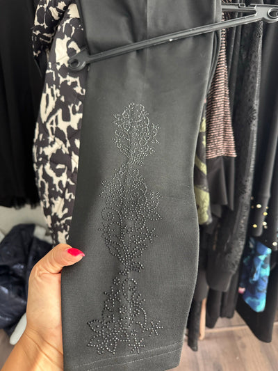 Colanți groși mărimi mari din bumbac cu pietricele, până la 180 cm. șold – varianta 1