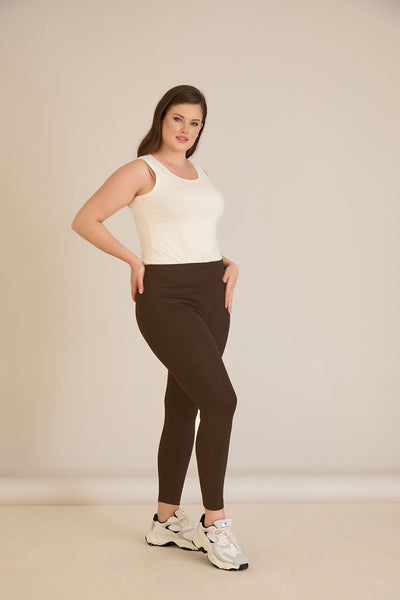 Colant marime mare din bumbac cu sold pana la 160 cm. - cafea