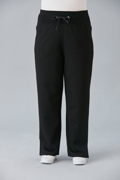 Pantalon larg marime mare cu despicaturi laterale