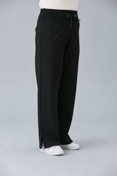 Pantalon larg marime mare cu despicaturi laterale