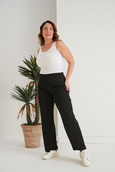 Pantalon larg marime mare Mona