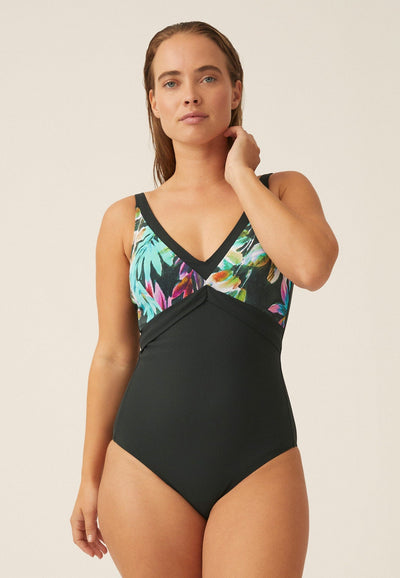 Costum de baie marime mare Naturana clasic 73421