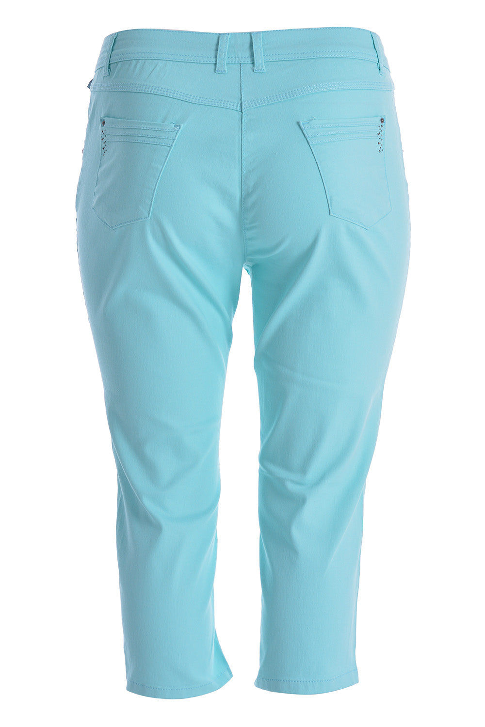 Pantalon trei sferturi 3/4 marime mare  Rebecca - turcoaz