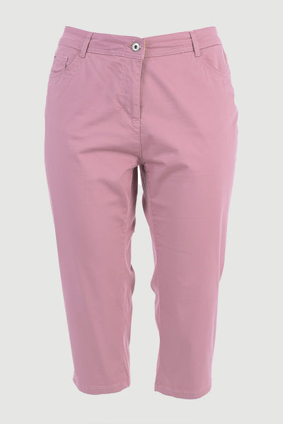 Pantaloni Rebecca din bumbac 7/8 - roz pudra