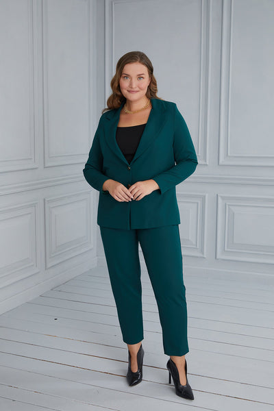 Sacou elegant cu captuseala si doi nasturi - verde