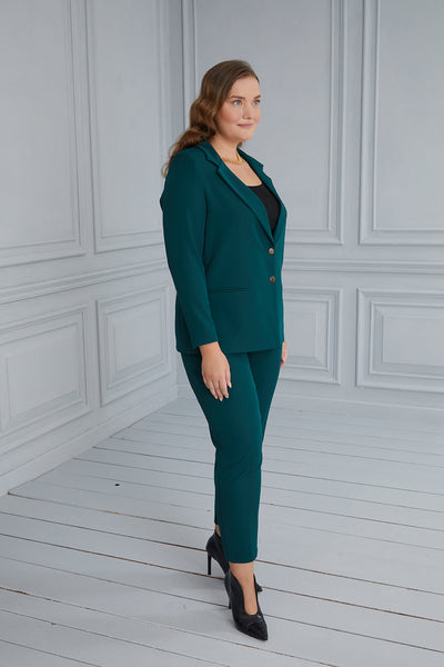Sacou elegant cu captuseala si doi nasturi - verde