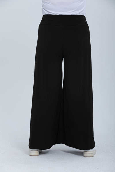 Fusta pantalon marime mare cu buzunare Polly - negru