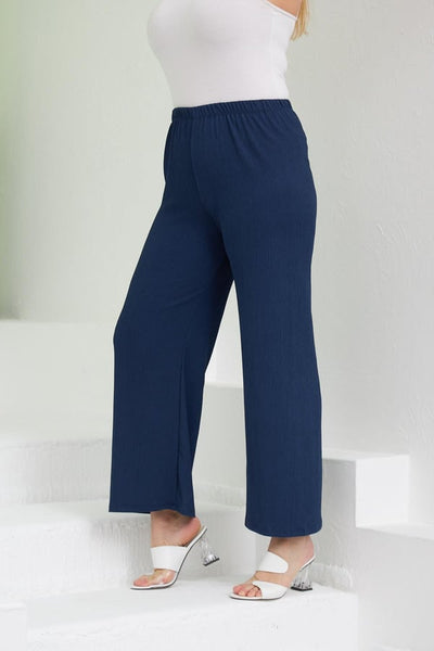 Pantalon marime mare de primavara - albastru inchis