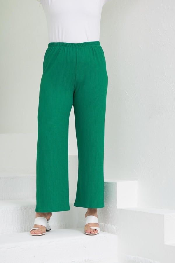 Pantalon marime mare de primavara - verde