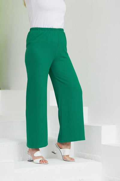 Pantalon marime mare de primavara - verde
