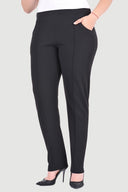 Pantalon marime mare drept Georgete - negru